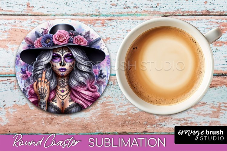 Catrina Coaster - Halloween Round Coaster, Day of the Dead