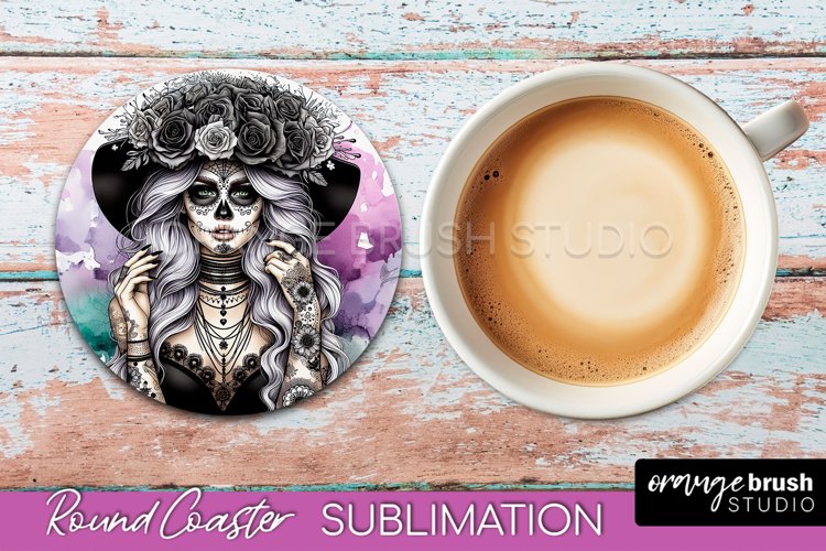 Catrina Coaster - Halloween Round Coaster, Day of the Dead
