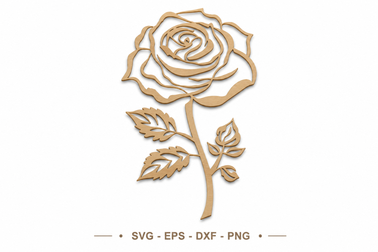 Rose Flower Laser Cut File SVG