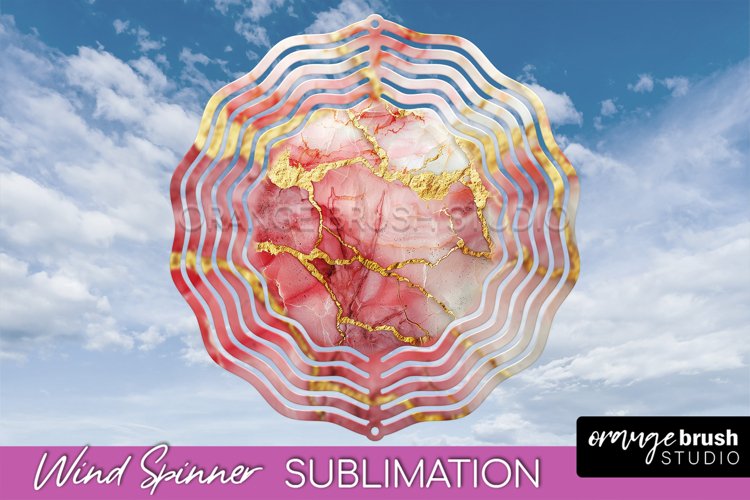 Marble Wind Spinner - Marble Texture Spinner Sublimation