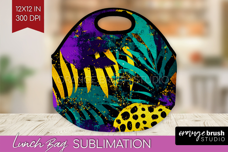 Mardi Gras Lunch Bag - Carnival Lunch Bug PNG Sublimation
