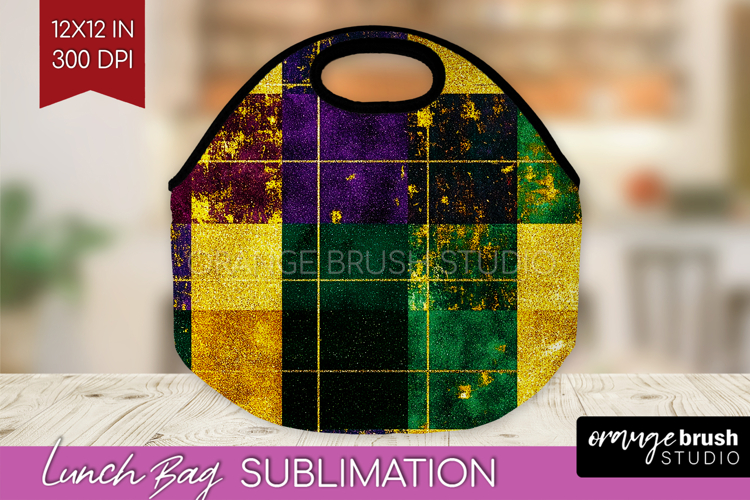 Mardi Gras Lunch Bag - Carnival Lunch Bug PNG Sublimation