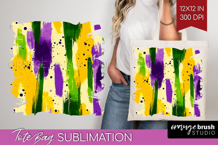 Mardi Gras Tote Bag - Carnival Tote Bag PNG Sublimation