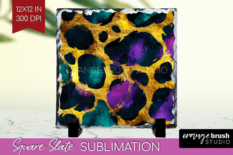 Mardi Gras Slate PNG - Carnival Square Slate Sublimation