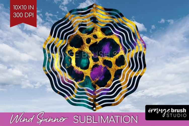 Mardi Gras Wind Spinner Sublimation PNG - Carnival Round