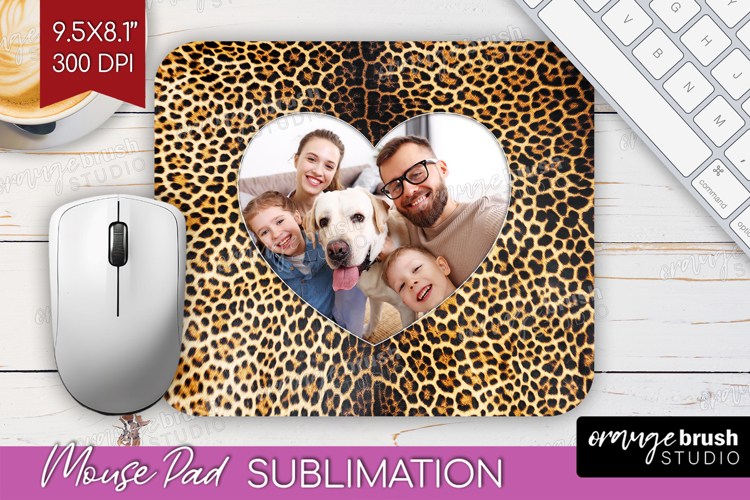 Animal Print Photo Mouse Pad PNG - Wild Animal Picture Frame
