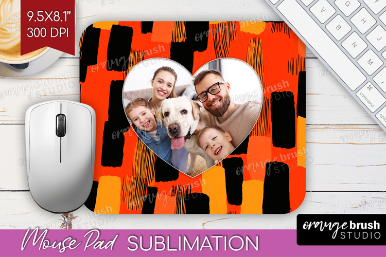 Halloween Photo Mouse Pad PNG - Brush Stroke Picture Frame