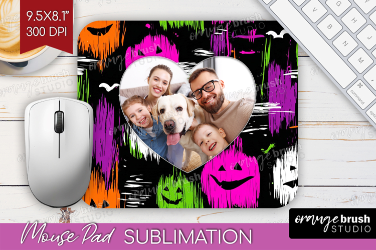 Halloween Photo Mouse Pad PNG - Brush Stroke Picture Frame