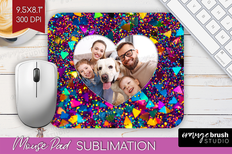 Glitter Photo Mouse Pad PNG - Sparkle Picture Frame Mouse