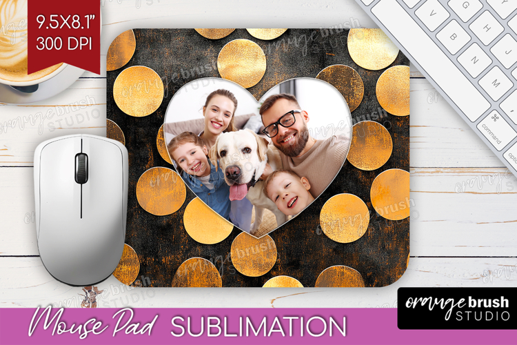Rose Gold Photo Mouse Pad PNG - Abstract Picture Frame Mouse