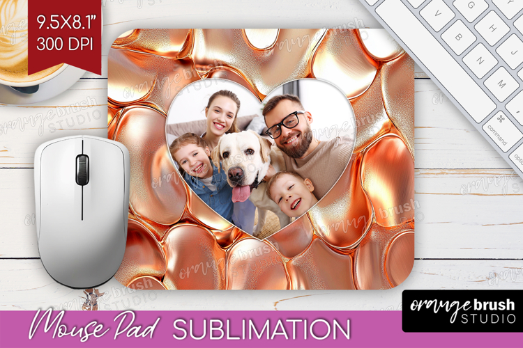 Rose Gold Photo Mouse Pad PNG - Abstract Picture Frame Mouse