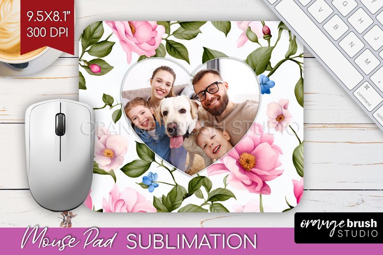 Spring Photo Mouse Pad PNG - Flowers Picture Frame Mouse Pad