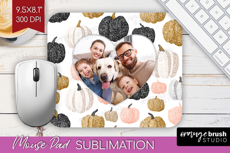 Pumpkun Photo Mouse Pad PNG - Fall Picture Frame Mouse Pad