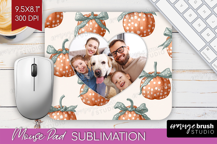 Pumpkun Photo Mouse Pad PNG - Fall Picture Frame Mouse Pad