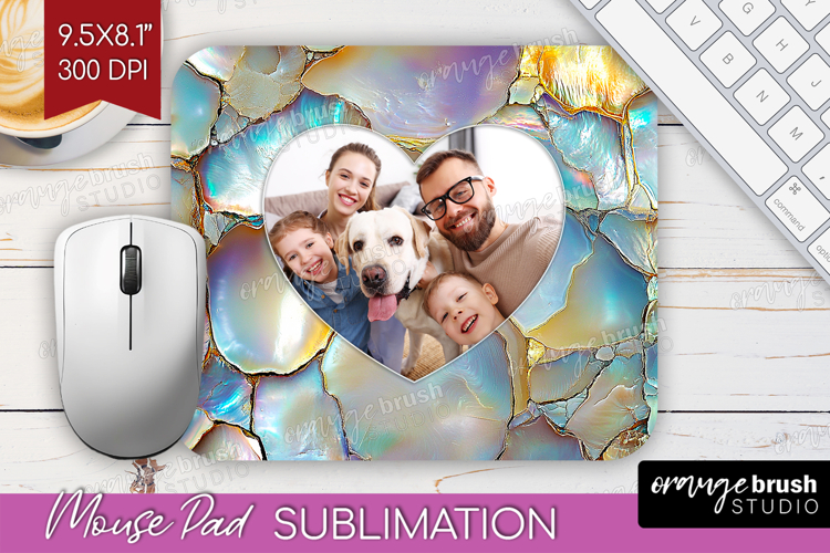 Pearl Photo Mouse Pad PNG - Pearl Texture Picture Frame Pad