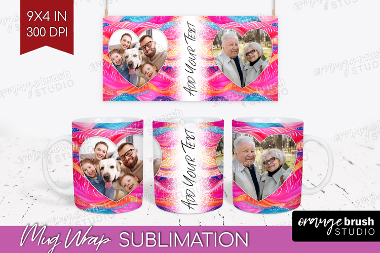 Brush Stroke Photo Mug Wrap PNG - Abstract Texture Picture