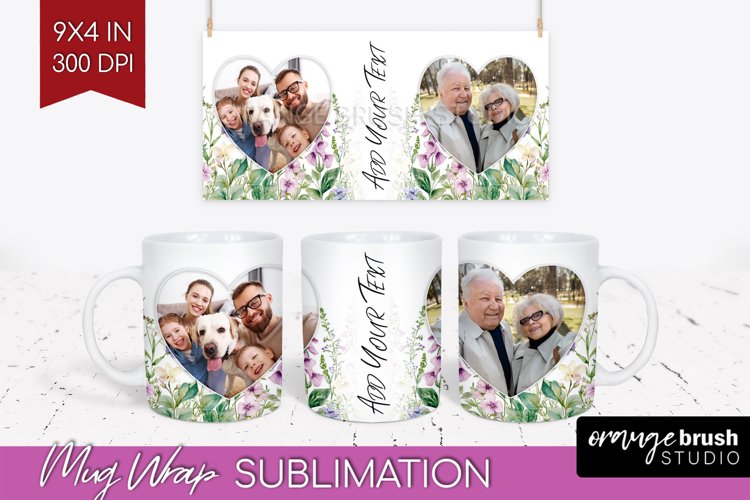 Wildflowers Photo Mug Wrap PNG - Floral Picture Frame Mug example image 1