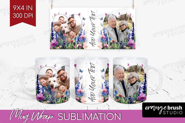 Wildflowers Photo Mug Wrap PNG - Summer Flowers Picture Mug