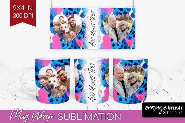 Leopard Print Photo Mug Wrap PNG - Animal Pattern Picture