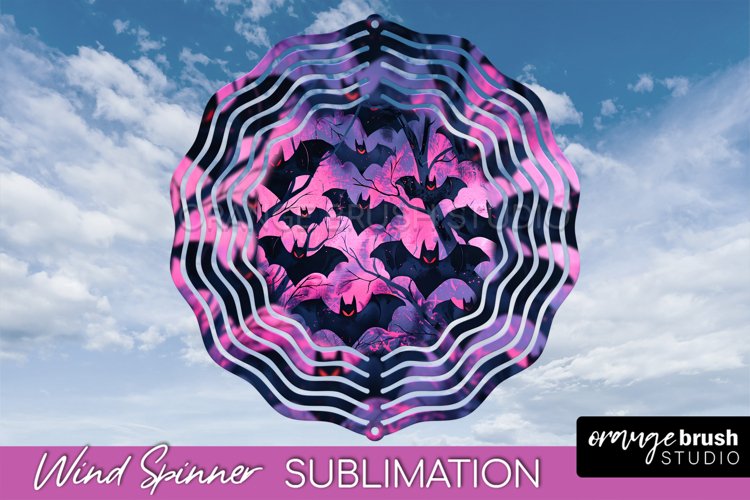 Neon Halloween Wind Spinner, Spooky Wind Spinner Sublimation