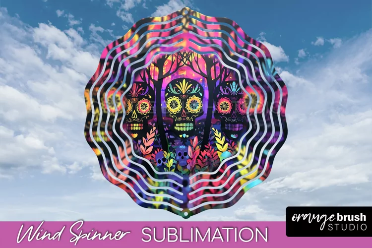 Neon Halloween Wind Spinner, Spooky Wind Spinner Sublimation