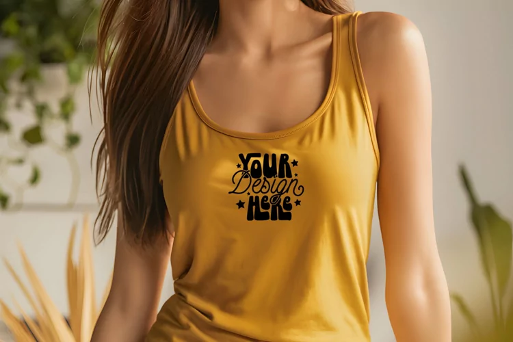 Next Level 1533 Antique Gold Mockup, Next Level Tank Top