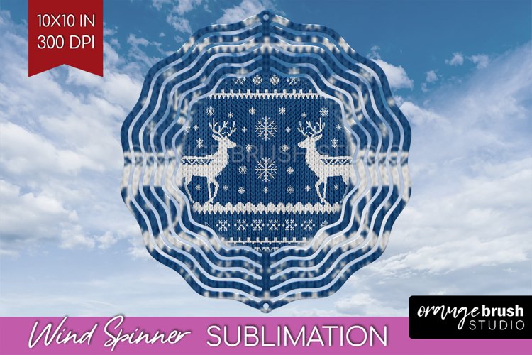 Nordic Christmas Wind Spinner Sublimation PNG example image 1