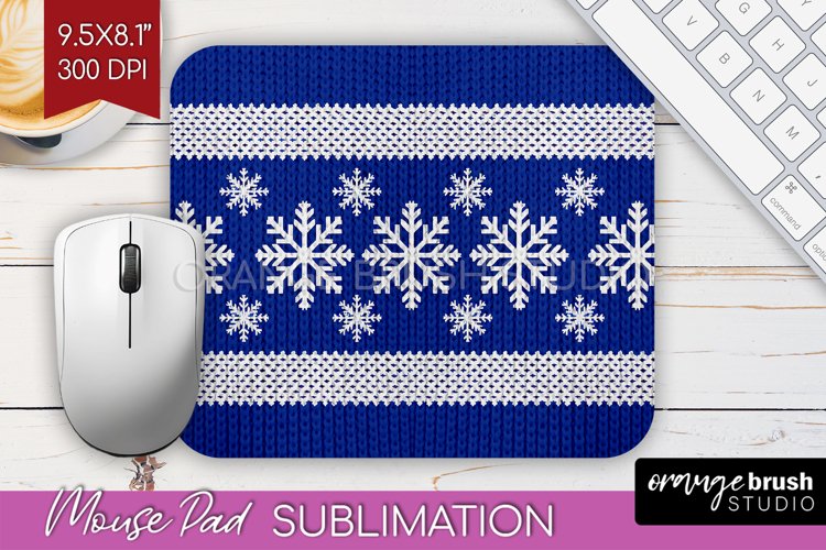 Nordic Christmas Mouse Pad Sublimation - Winter Mousepad PNG example image 1