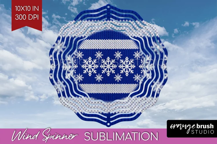 Nordic Christmas Wind Spinner Sublimation PNG