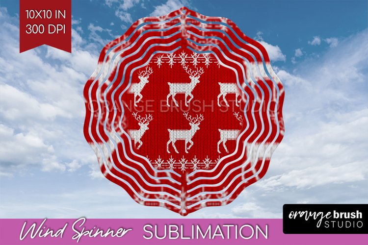 Nordic Christmas Wind Spinner Sublimation PNG example image 1