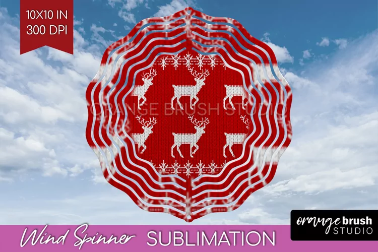 Nordic Christmas Wind Spinner Sublimation PNG