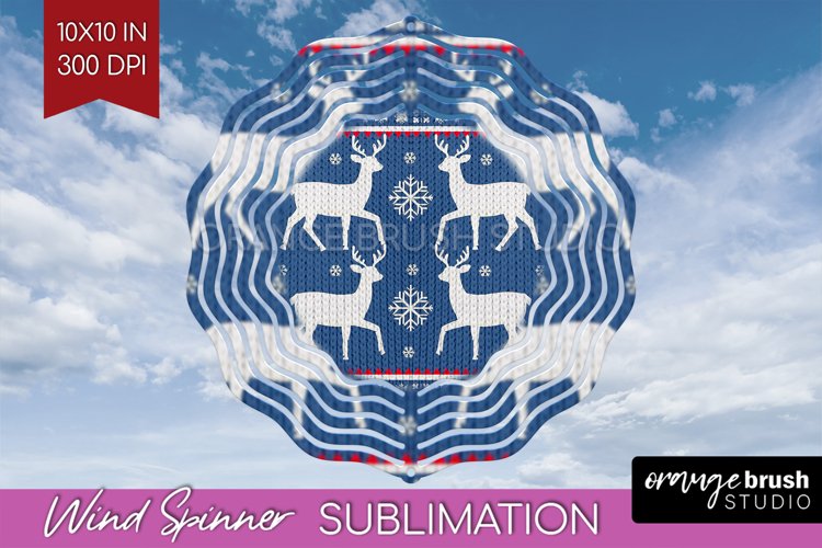 Nordic Christmas Wind Spinner Sublimation PNG example image 1