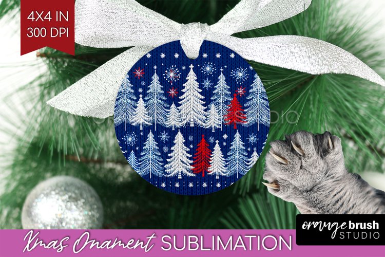 Nordic Christmas Ornament PNG - Winter Pattern Sublimation