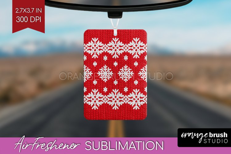 Nordic Christmas Air Freshener PNG - Winter Car Freshener