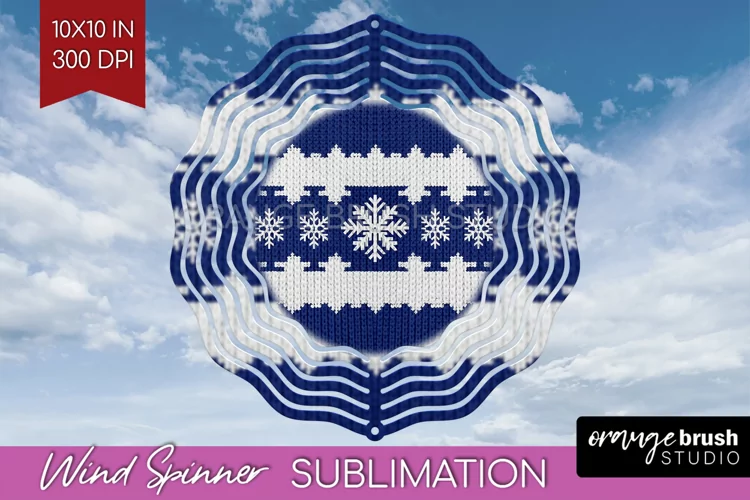 Nordic Christmas Wind Spinner Sublimation PNG