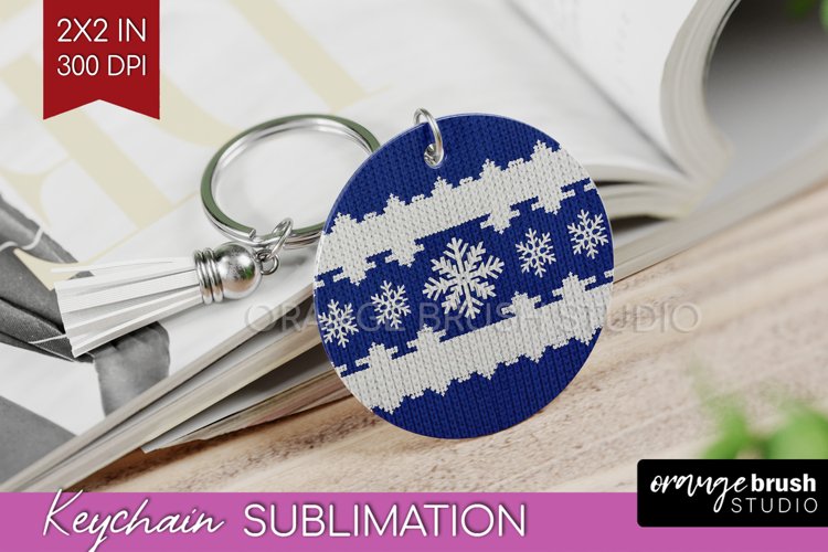 Nordic Christmas Keychain PNG - Winter Keychain Sublimation