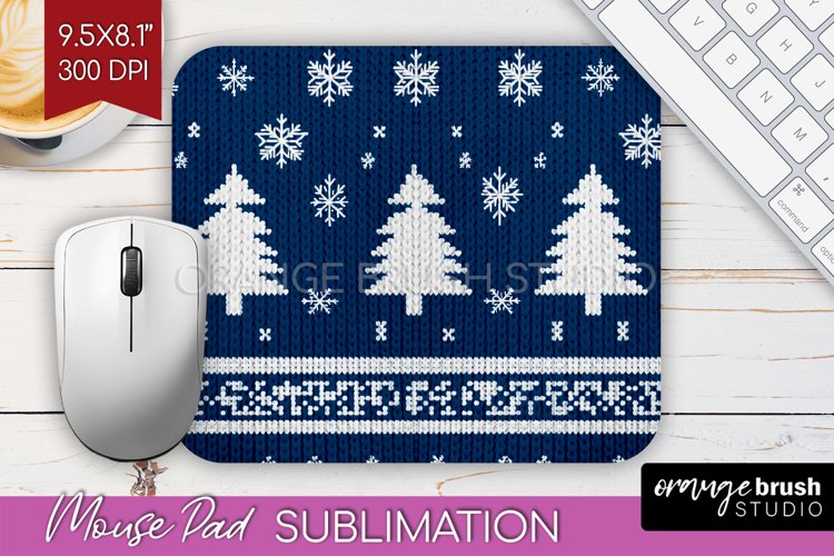 Nordic Christmas Mouse Pad Sublimation - Winter Mousepad PNG example image 1