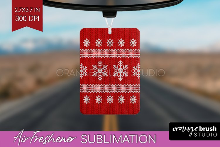 Nordic Christmas Air Freshener PNG - Winter Car Freshener