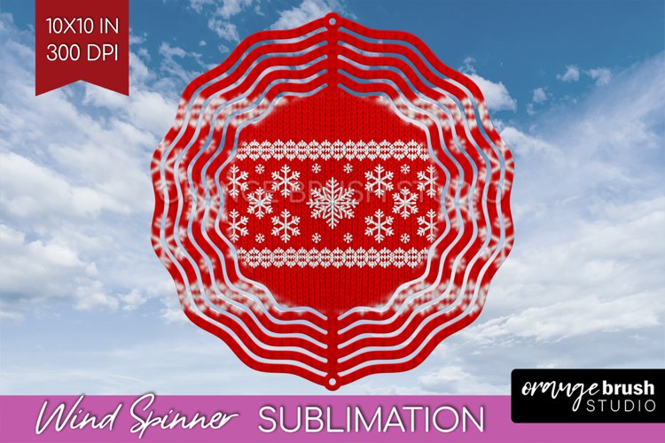 Nordic Christmas Wind Spinner Sublimation PNG example image 1