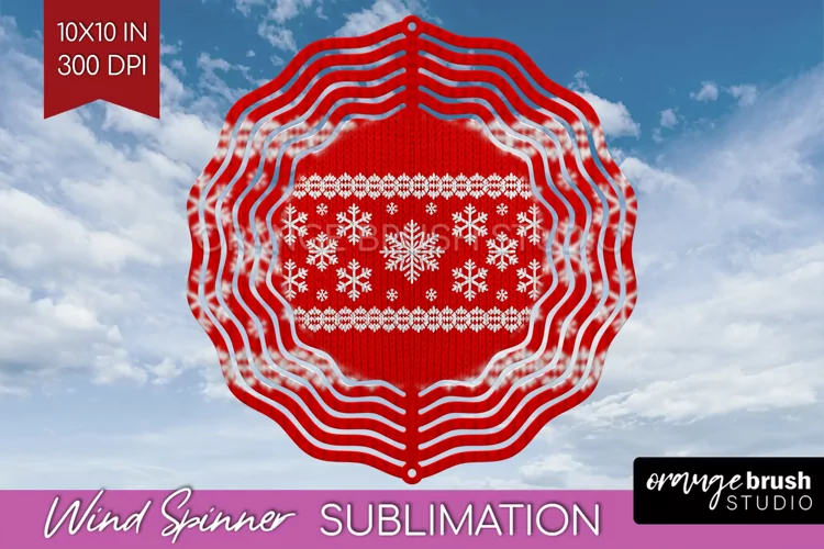 Nordic Christmas Wind Spinner Sublimation PNG
