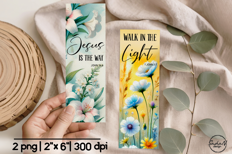 Printable Christian bookmark, Bookmark sublimation
