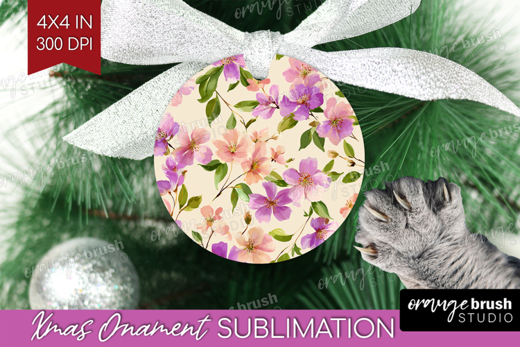 Pastel Flowers Ornament PNG - Summer PNG Sublimation