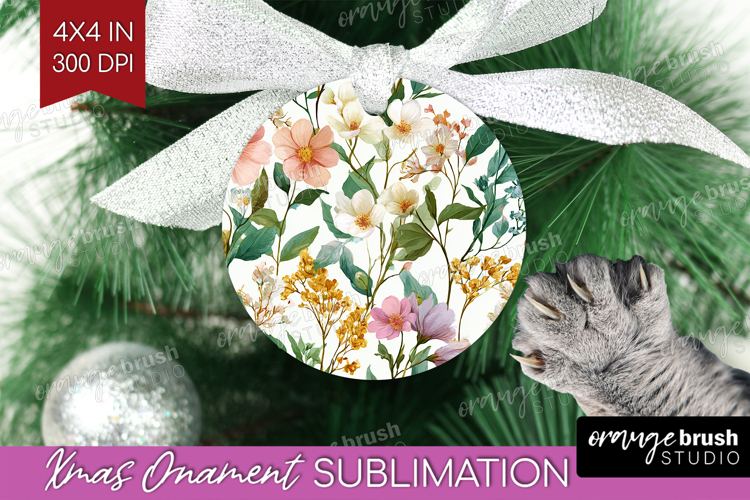 Pastel Flowers Ornament PNG - Summer PNG Sublimation