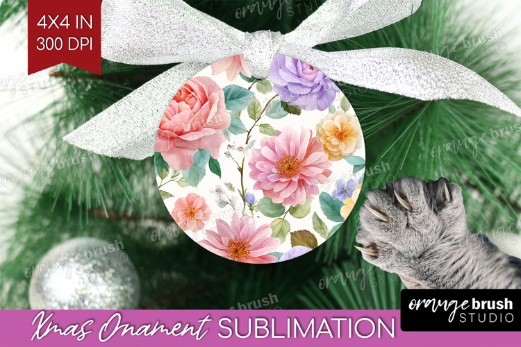 Pastel Flowers Ornament PNG - Summer PNG Sublimation