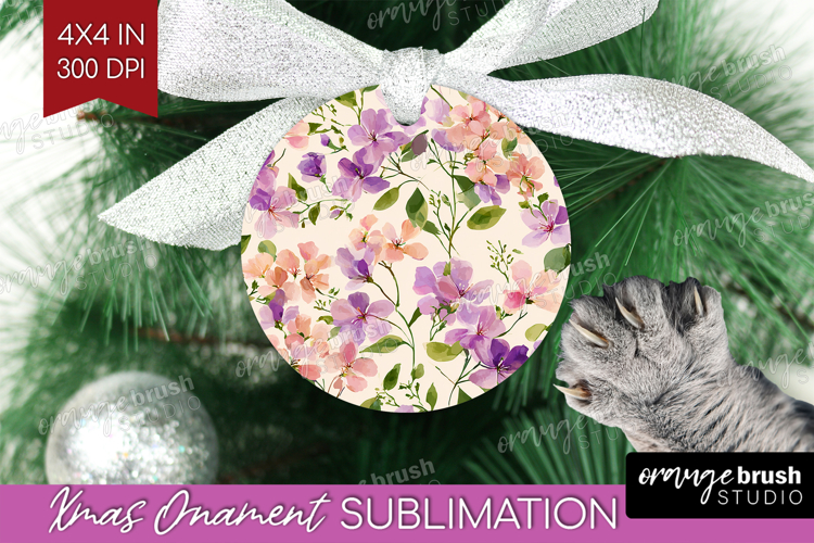 Pastel Flowers Ornament PNG - Summer PNG Sublimation