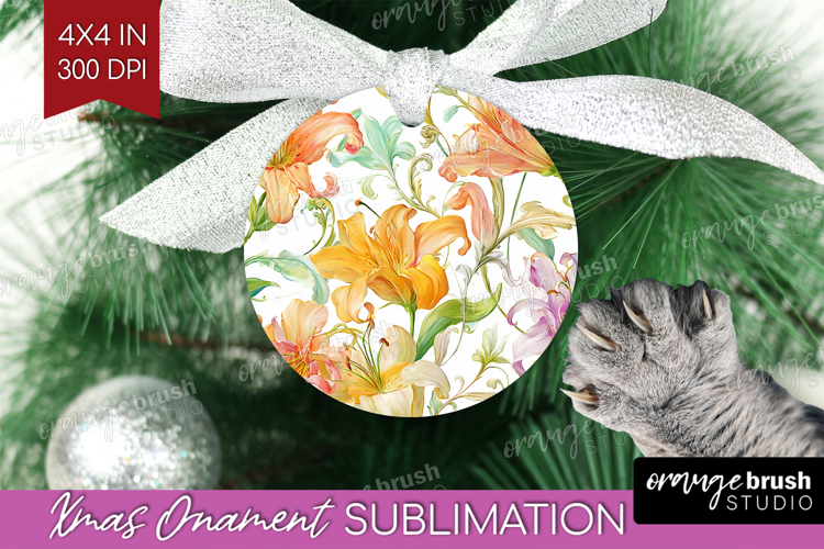 Pastel Flowers Ornament PNG - Summer PNG Sublimation