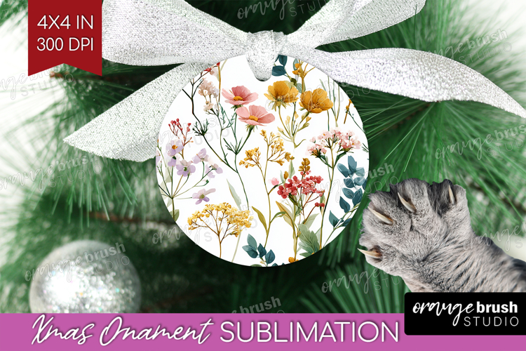 Pastel Flowers Ornament PNG - Summer PNG Sublimation