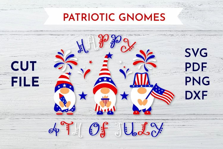 Patriotic gnomes. Patriotic svg. Happy 4th of july. Cut file