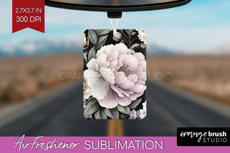 Peony Flowers Air Freshener PNG - Floral PNG Sublimation