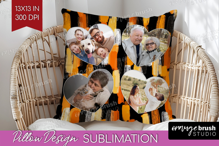 Halloween Photo Pillow PNG - Brush Stroke Picture Frame